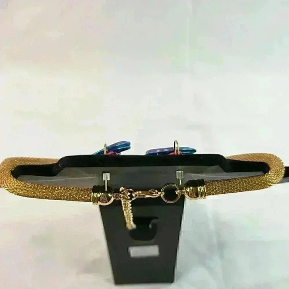 Handmade adjustable necklace and earring set in art wire Multicolor - Picture 7 of 12